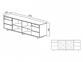 Комодино Moderno-2200 Ф2 в Кыштыме - kyshtym.magazinmebel.ru | фото - изображение 4