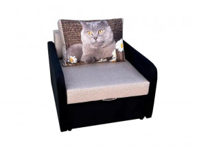 Кресло кровать Канзасик с подлокотниками кот с ромашками-2 в Кыштыме - kyshtym.magazinmebel.ru | фото