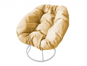Кресло Пончик без ротанга бежевая подушка в Кыштыме - kyshtym.magazinmebel.ru | фото
