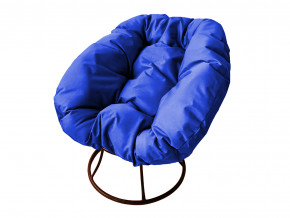 Кресло Пончик без ротанга синяя подушка в Кыштыме - kyshtym.magazinmebel.ru | фото