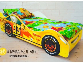 Кровать детская машина Тачка Желтая в Кыштыме - kyshtym.magazinmebel.ru | фото
