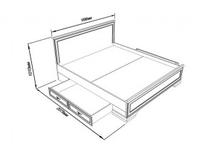 Кровать S320-LOZ/180 с выкатными тумбами Кентаки Белый в Кыштыме - kyshtym.magazinmebel.ru | фото - изображение 2