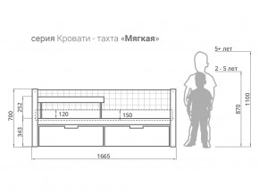 Кровать-тахта мягкая Svogen с ящиками и бортиком бежево-белый в Кыштыме - kyshtym.magazinmebel.ru | фото - изображение 2