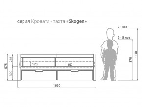 Кровать-тахта Svogen с ящиками и бортиком бежевый в Кыштыме - kyshtym.magazinmebel.ru | фото - изображение 3