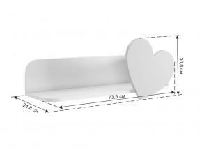 Полка навесная Сердечко G112299 в Кыштыме - kyshtym.magazinmebel.ru | фото - изображение 2