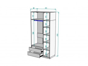 Шкаф Malta light H298 с антресолью HA3 Белый в Кыштыме - kyshtym.magazinmebel.ru | фото - изображение 2