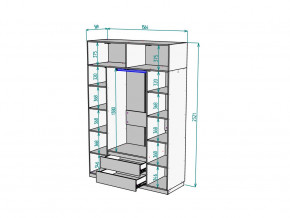 Шкаф Malta light H302 с антресолью HA4 Белый в Кыштыме - kyshtym.magazinmebel.ru | фото - изображение 2