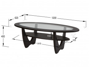 Стол журнальный Юпитер со стеклом СЖС-01 венге в Кыштыме - kyshtym.magazinmebel.ru | фото - изображение 2