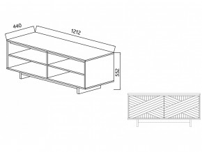 Тумба для ТВА Moderno-1200 Ф3 в Кыштыме - kyshtym.magazinmebel.ru | фото - изображение 4