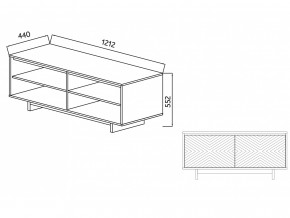 Тумба для ТВА Moderno-1200 Ф4 в Кыштыме - kyshtym.magazinmebel.ru | фото - изображение 4