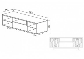 Тумба для ТВА Moderno-1400 Ф3 в Кыштыме - kyshtym.magazinmebel.ru | фото - изображение 4