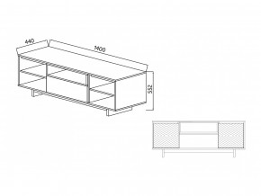 Тумба для ТВА Moderno-1400 Ф4 в Кыштыме - kyshtym.magazinmebel.ru | фото - изображение 4