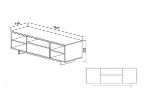 Тумба для ТВА Moderno-1400 Ф6 в Кыштыме - kyshtym.magazinmebel.ru | фото - изображение 4