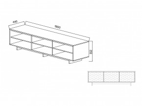 Тумба для ТВА Moderno-1800 Ф1 в Кыштыме - kyshtym.magazinmebel.ru | фото - изображение 2