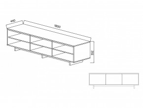 Тумба для ТВА Moderno-1800 Ф6 в Кыштыме - kyshtym.magazinmebel.ru | фото - изображение 4