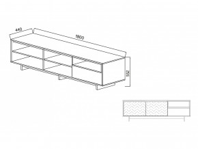 Тумба для ТВА Moderno-1800 В-1 Ф1 в Кыштыме - kyshtym.magazinmebel.ru | фото - изображение 2