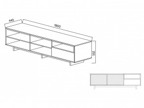 Тумба для ТВА Moderno-1800 В-1 Ф4 в Кыштыме - kyshtym.magazinmebel.ru | фото - изображение 4