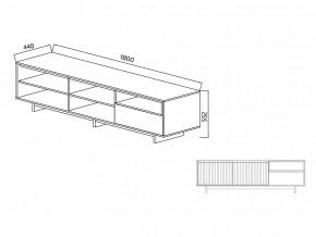 Тумба для ТВА Moderno-1800 В-1 Ф5 в Кыштыме - kyshtym.magazinmebel.ru | фото - изображение 4