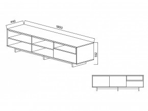 Тумба для ТВА Moderno-1800 В-1 Ф6 в Кыштыме - kyshtym.magazinmebel.ru | фото - изображение 4